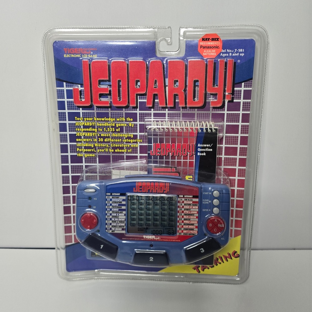 Tiger Electronics Jeopardy Handheld LCD Game 1995 Vintage Model 7-581 New Sealed